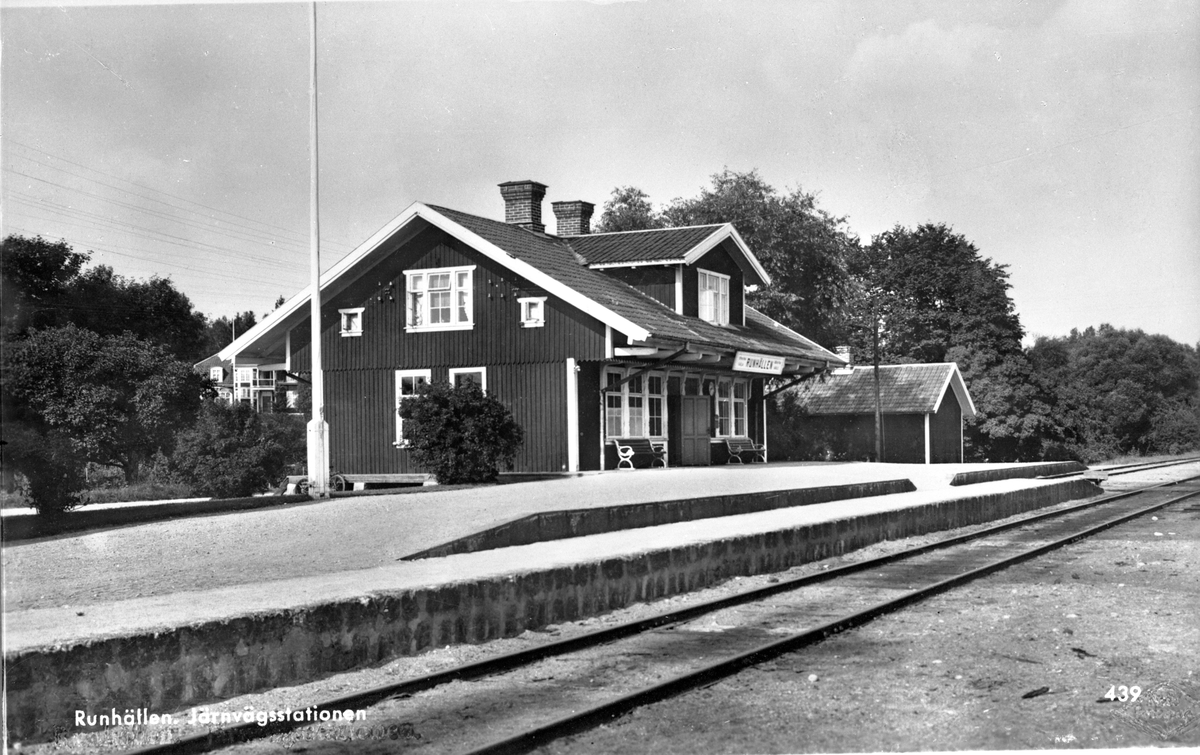 Järnvägsstationen i Runhällen.
