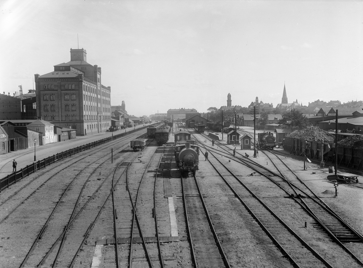 Bangården vid Malmö västra station. - Järnvägsmuseet / DigitaltMuseum