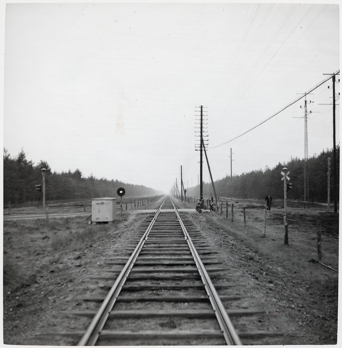 Järnvägsövergång vid Ilstorp, på sträckan mellan Veberöd och Sjöbo.