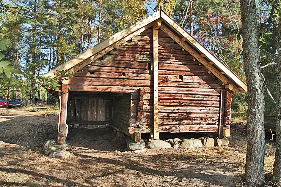 Restaurering av överloppsbyggnad, sjöbod, efter, Sund, Börstils socken, Uppland 2009