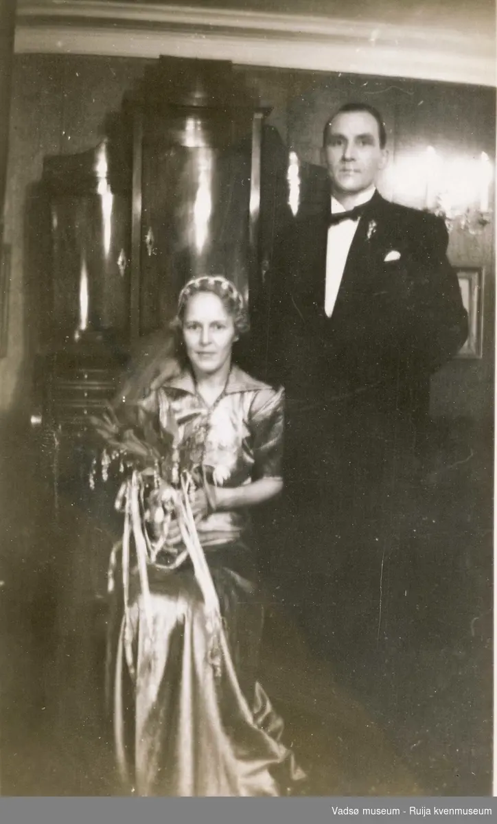 Brudeparet Aage og Laura Esbensen i 1937.