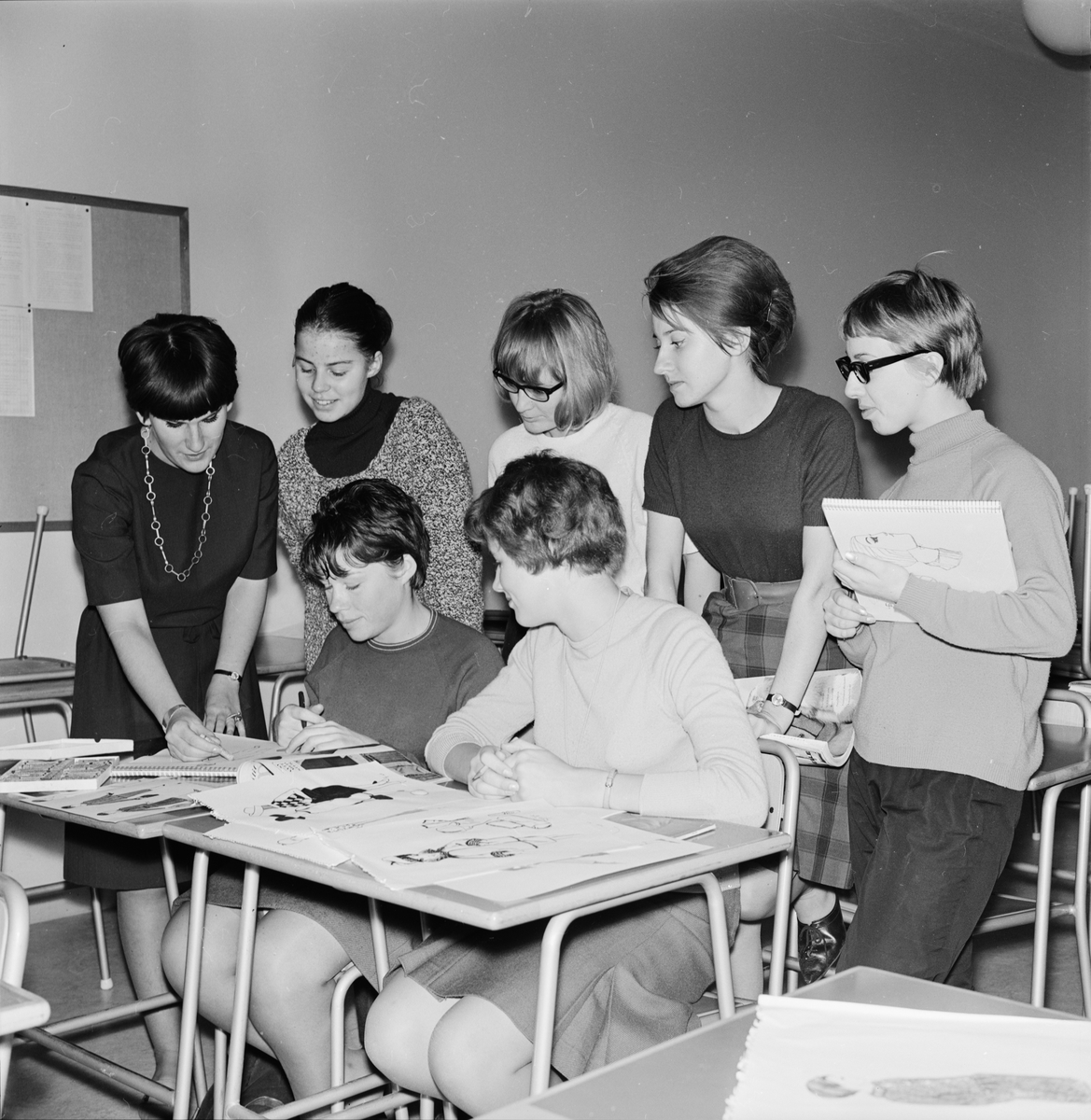 "Modeteckning på kursverksamheten", Uppsala 1964