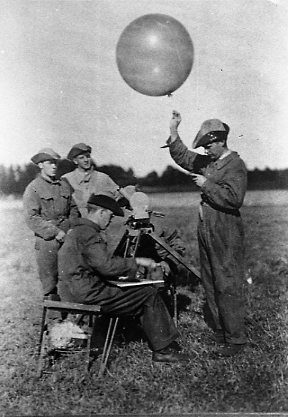 Pilotballongvisering. Frösunda, Ing 3.
