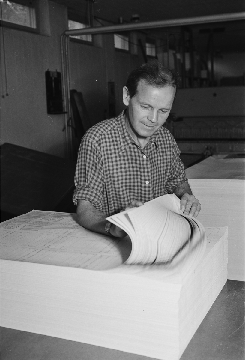 John Åberg på Almqvist & Wiksell, Uppsala 1952