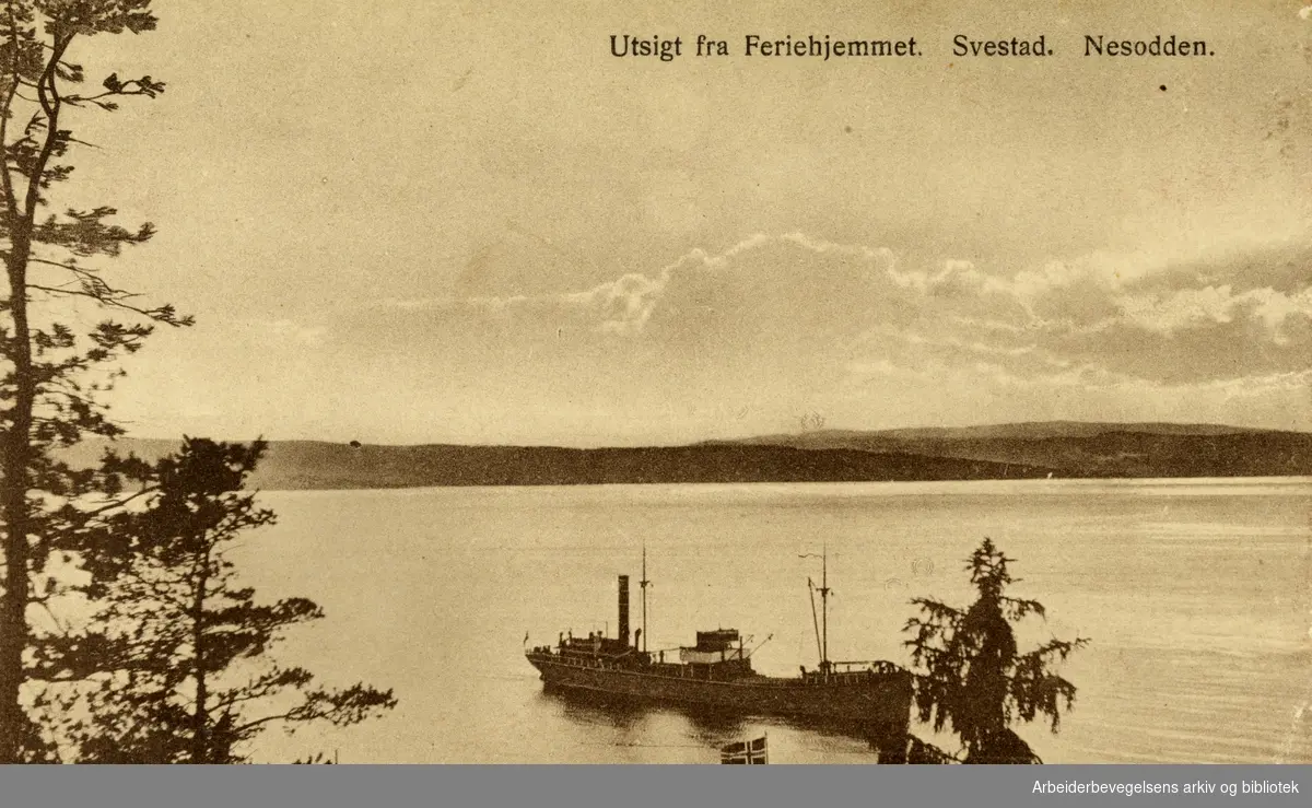 Postkort av feriehjemmet Svestad åpnet i 1939