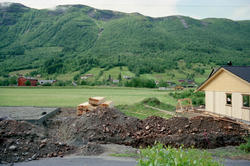 Bygging av stiftelse i Vistdal.