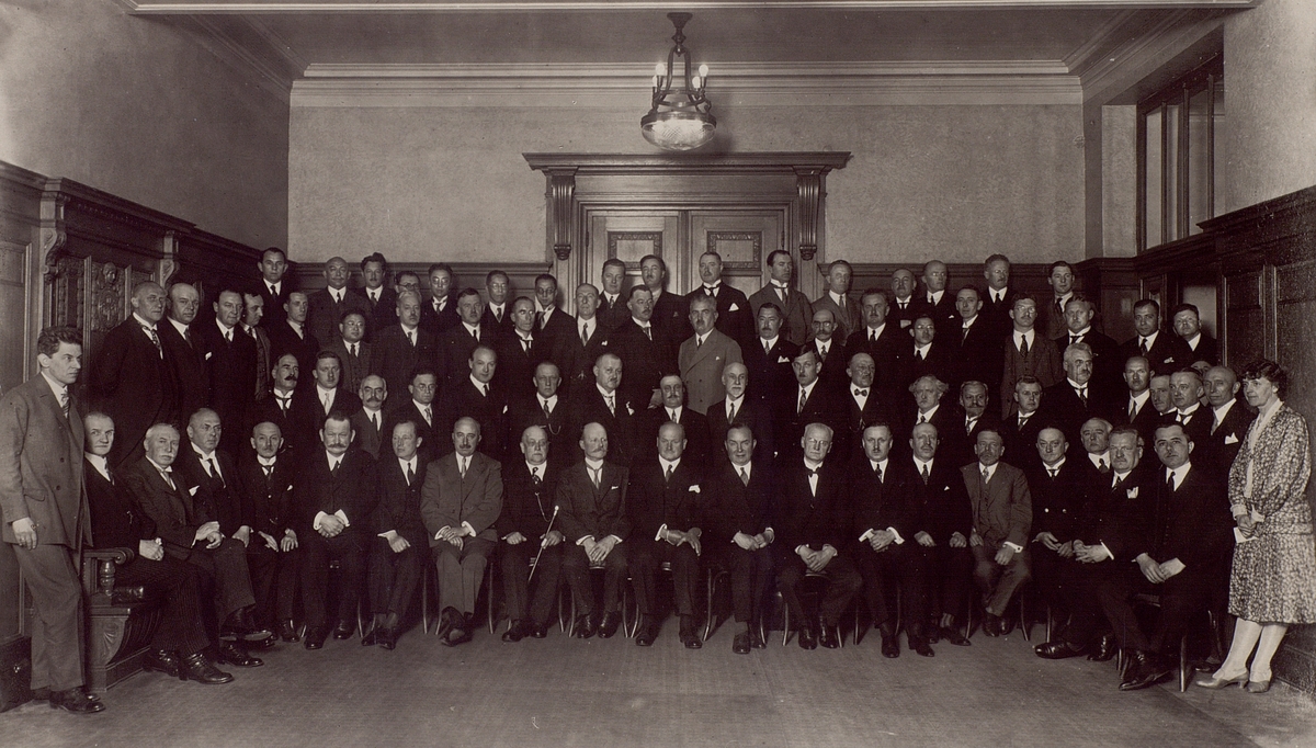 Internationell sammankomst med Holmgren, Holmström och Swedenborg. Omkr. 1925.