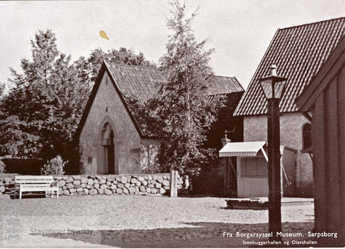Postkort fra Stenhuggerhallen og Olavshallen
