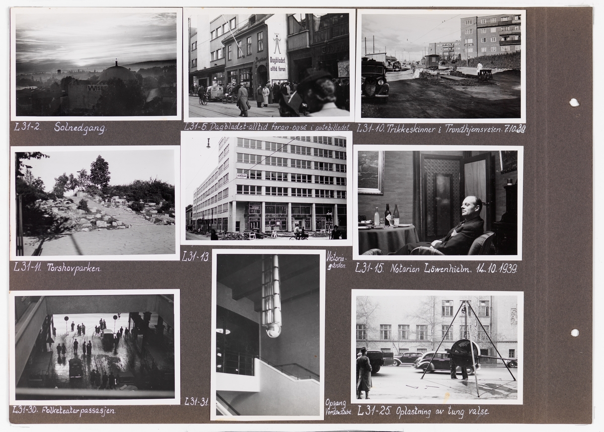 Adolf Bechs fotoalbum fra 1939-1940. Bech var kontorsjef ved transportkontoret i generaldirektoratet for Norges Statsbaner. 

Enkeltbilder fra albumet er publisert på reg.nr. UHB-105-0002 - UHB-105-0141.