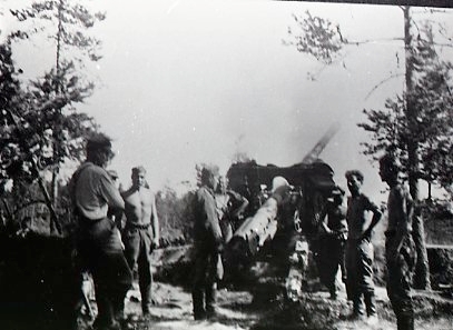 Kanon m/1934. 10,5 cm i Finland. Viborgska viken.