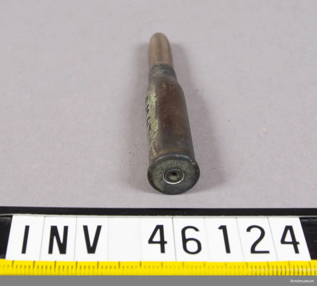 Grupp E V.
Blind patron till gevär av överste W. Bergmans år 1888 projekterat 8 mm magasinsgevär.