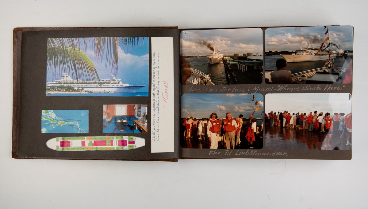 Album med fotografier fra cruise med 'Nordic Prince' i 1985. Cruise til Miami, Martinique og St. Martin.