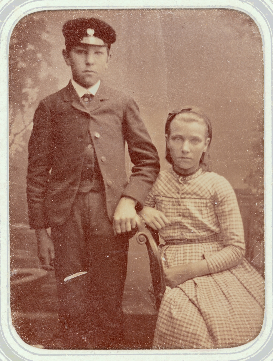 Ferrotyp - Jenny (Hedvig Johanna) och Henrik Wenster, Uppsala, omkring 1880