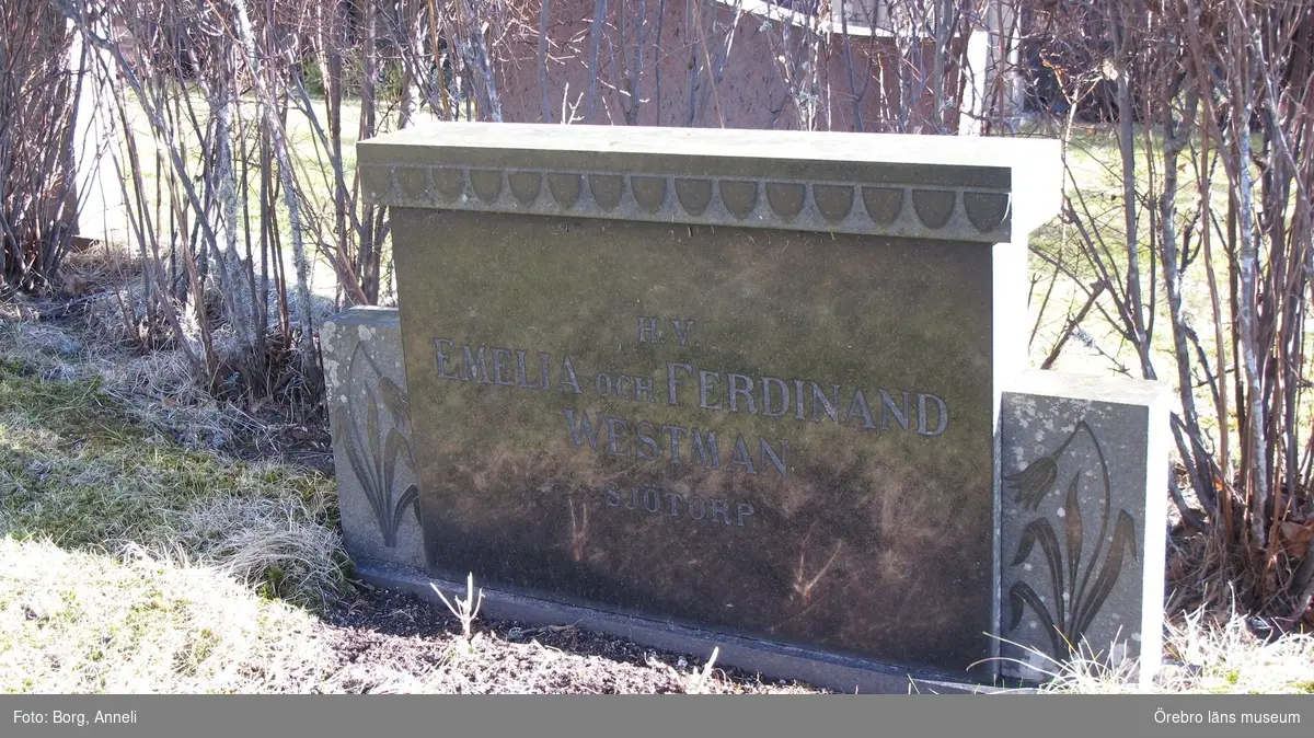 Svennevads kyrkogård, Inventering av  kulturhistoriskt värdefulla gravvårdar 2011-2012, Kvarter A.