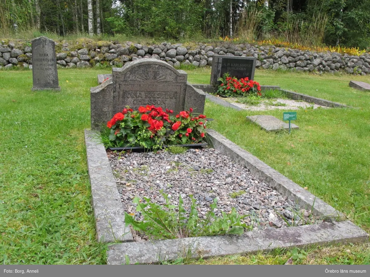 Rockesholm kyrkogård Inventering av kulturhistoriskt värdefulla gravvårdar 2014-2015, Kvarter 1.