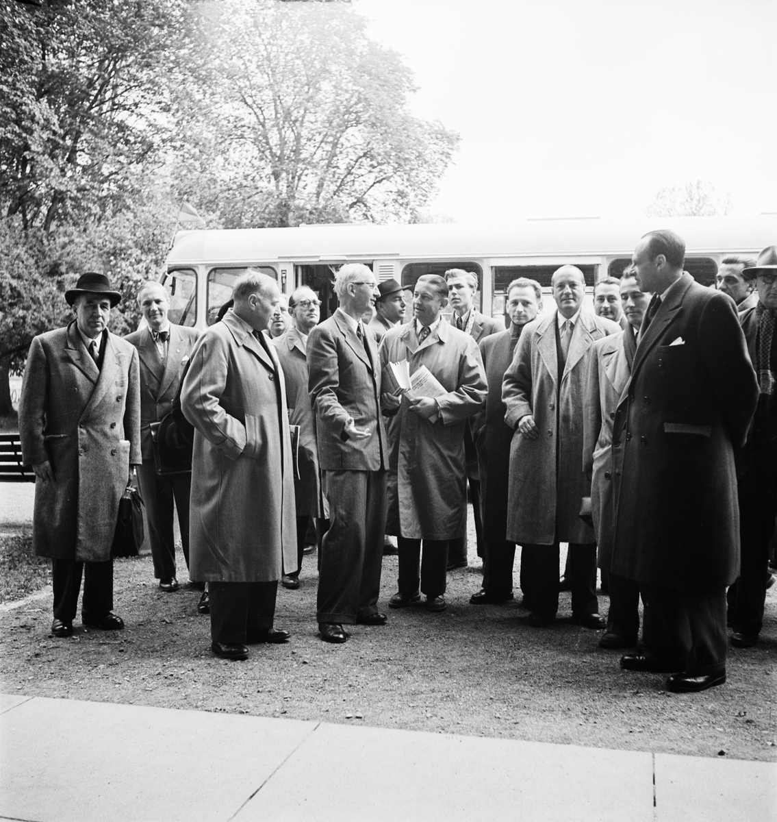 Franskt besök hos professor Svanberg, Lantbrukshögskolan, Ultuna, Uppsala 1953