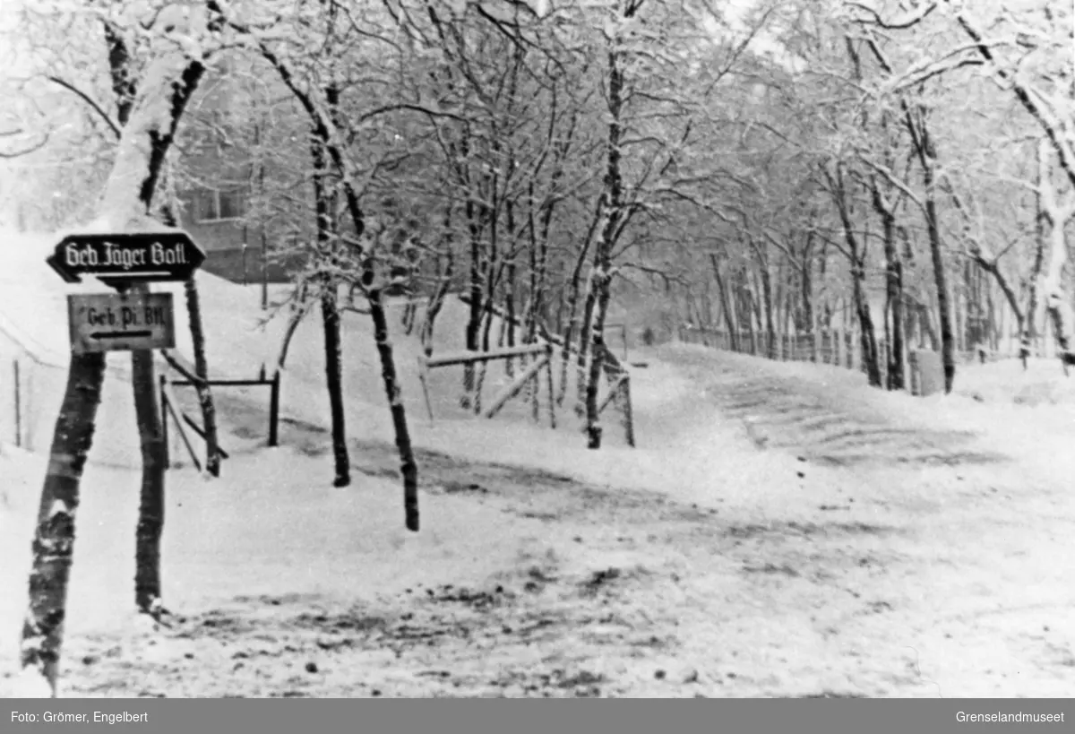 Vinterbilde fra Presteveien i Kirkenes. 