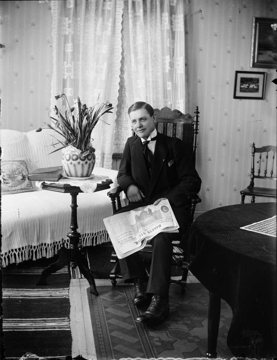 Albin Mattsson på besök hos Edhlunds, Östhammar, Uppland ...
