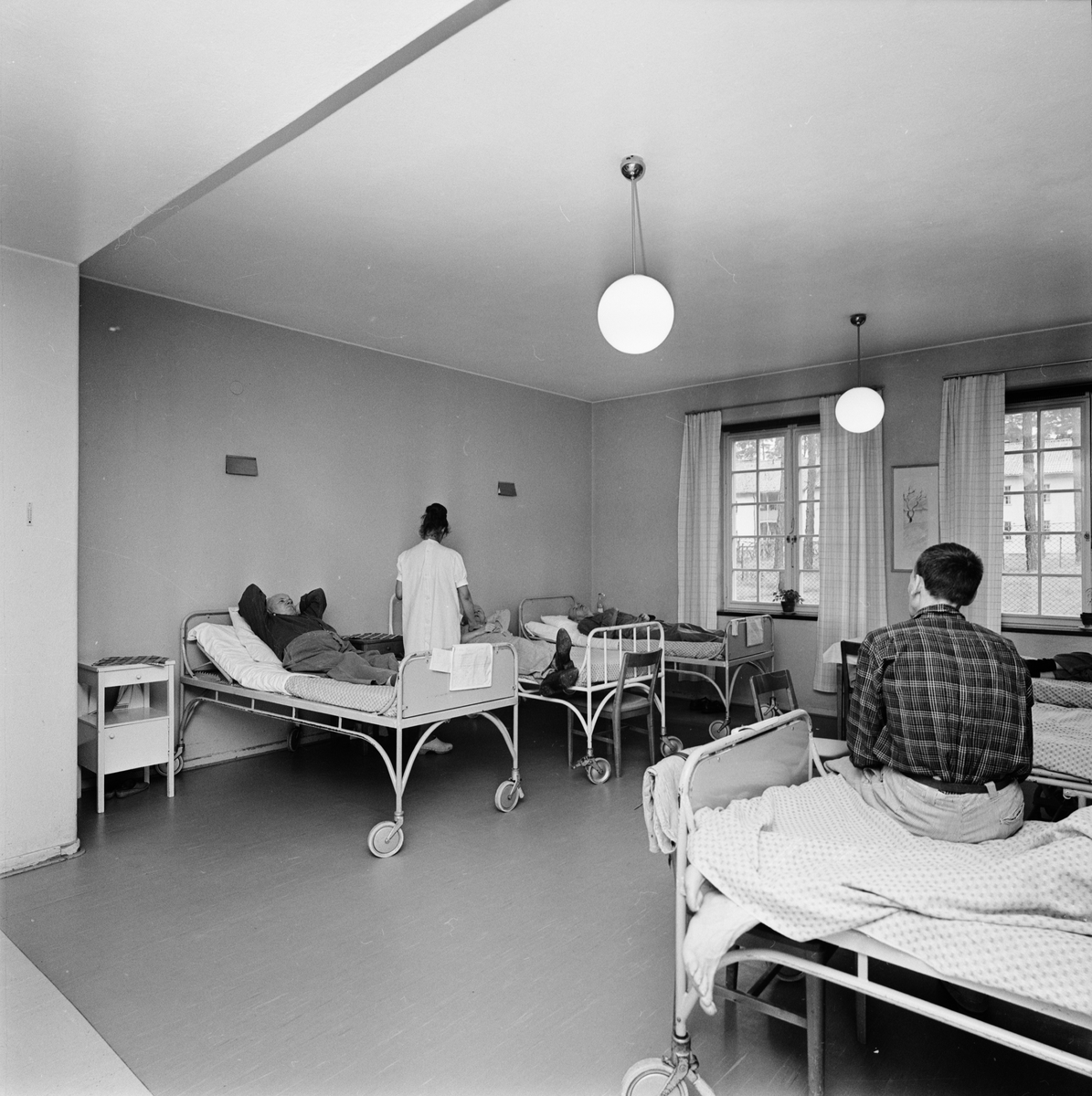 Ulleråkers sjukhus, avdelning 14, Uppsala juli  1966