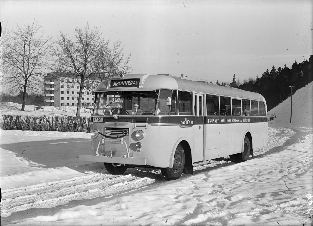 Brunnby - Skuttunge - Bälingebussen, Uppsala 1950