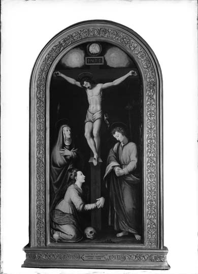 Tavlan Kristus på korset av Francesco Raibolini, Västerås Domkyrka.