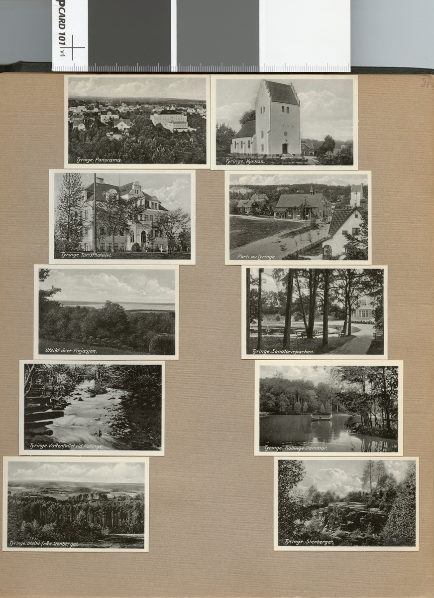 Text i fotoalbum: "Beredskapstjänst april-okt 1940 vid Fältpost. Tyringe turisthotellet".