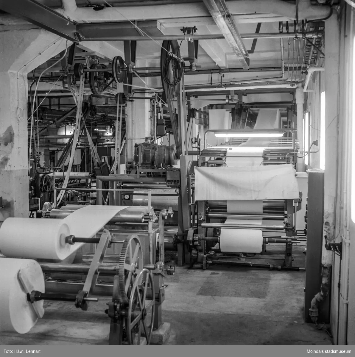 Målmaskin nr 6 på pappersbruket Papyrus i Mölndal, 5/12 1959.