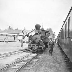 Skifting med damplokomotiv XXIXb nr. 7 PRYDZ på Bjørkelangen