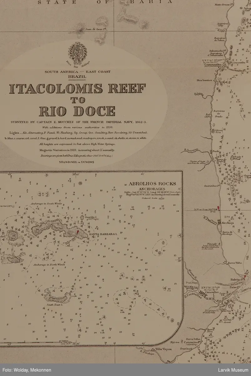 South America, East Coast, Brazil
Itacolomis Reef to Rio Doce
Syd Amerika
Brasil