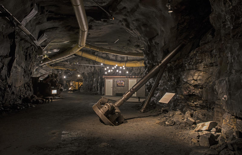 Bilde fra tunnelen på Norsk fjellsprengningsmuseum