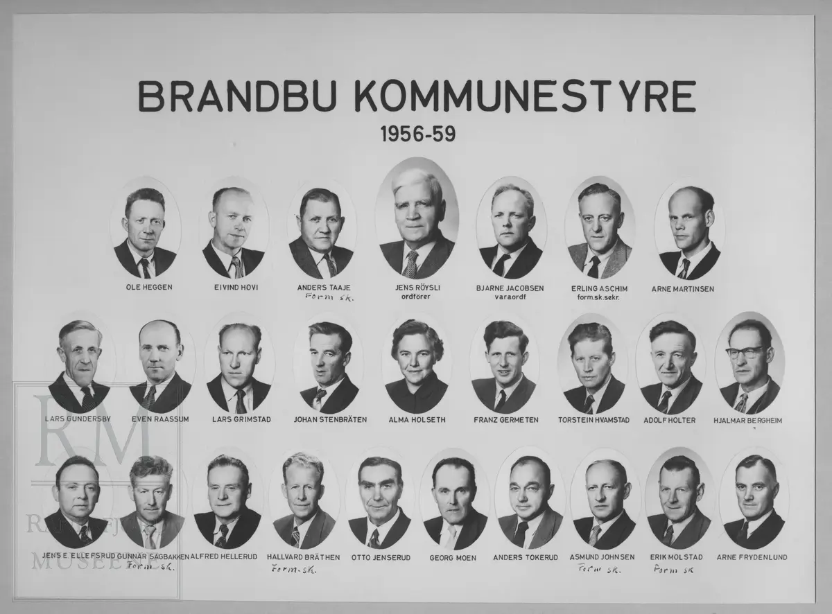 Brandbu Kommunestyre 1956-1959