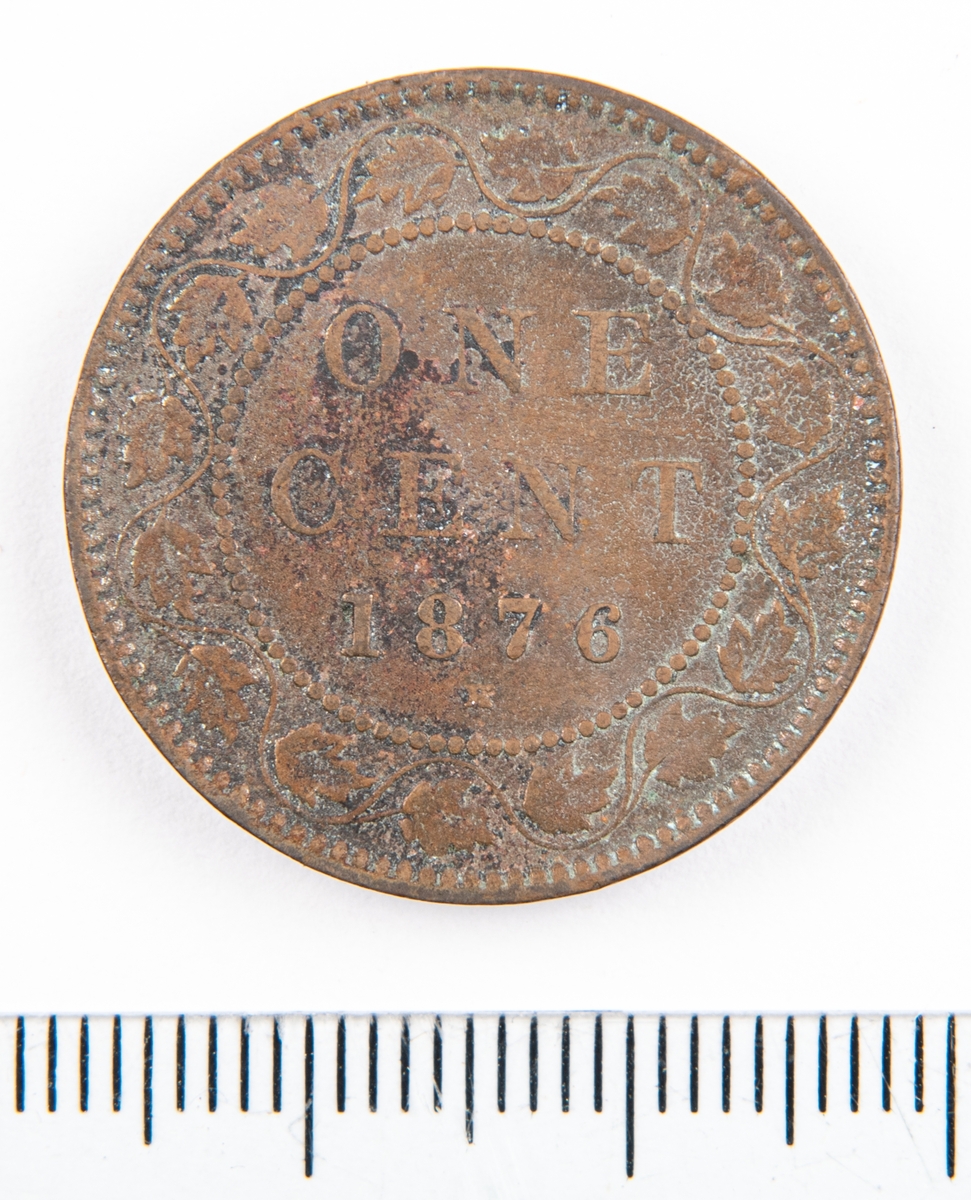 Mynt, Canada, 1876, 1 Cent.
