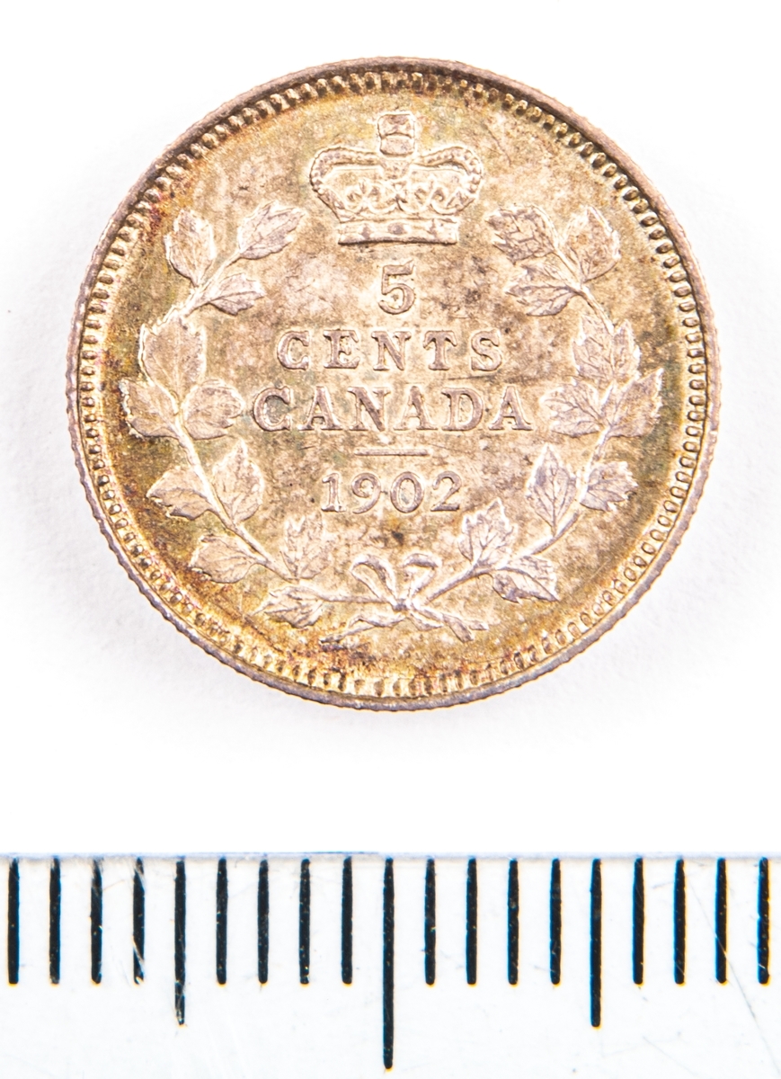 Mynt, Canada, 1902, 5 Cents.