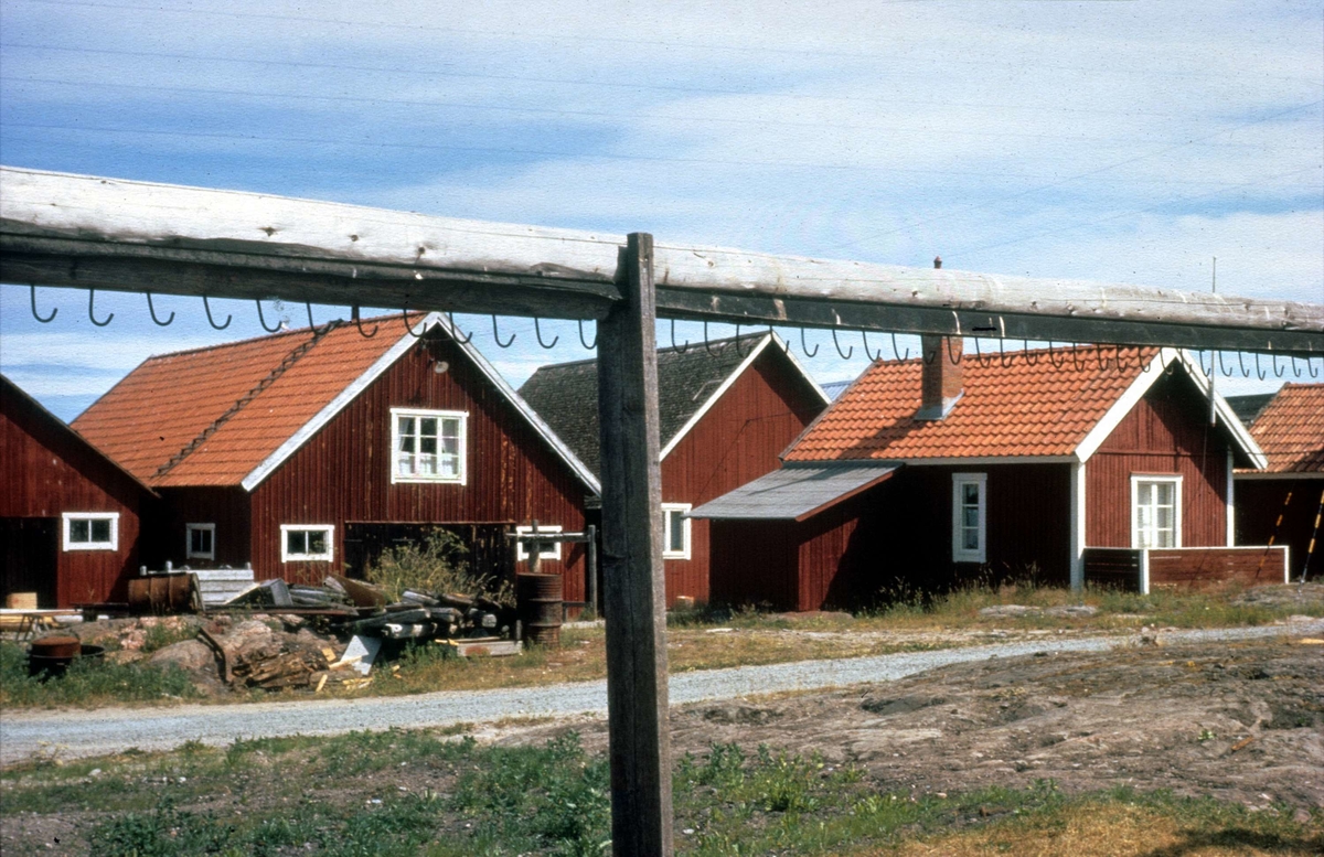 Sjöbodar, Fågelsundets fiskeläge, Hållnäs socken, Uppland 1971