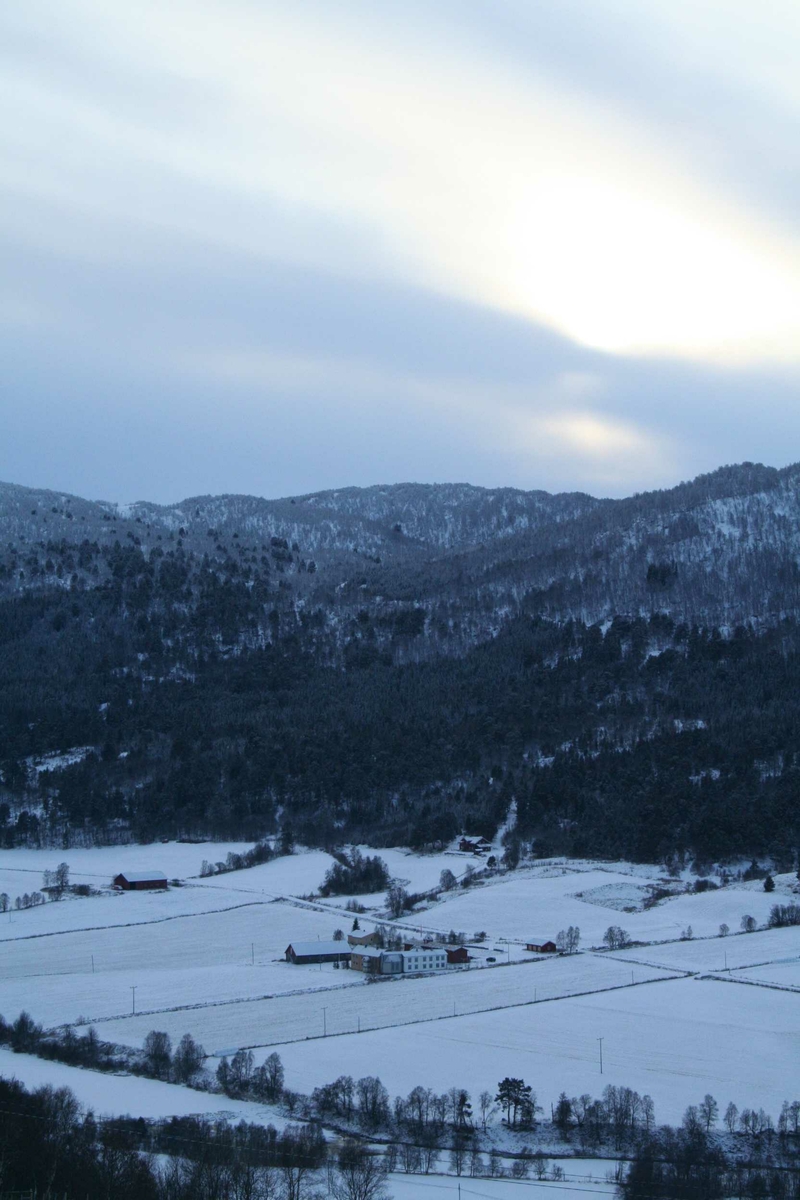 Bjørgan prestegård, utsikt fra Bjørgan