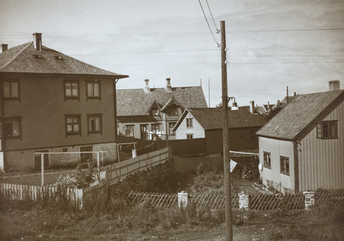 Parti fra Sørhaug sett mot nordvest, ca. 1939.