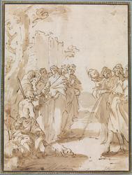 Bibelsk scene [Tegning]