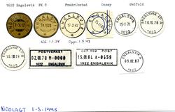 Stempelkatalog. 1622 Engalsvik PK C. Fredrikstad postkontor.