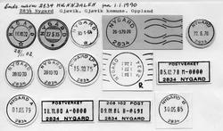 Stempelkatalog 2834 Hunndalen (Nygard), Gjøvik, Oppland