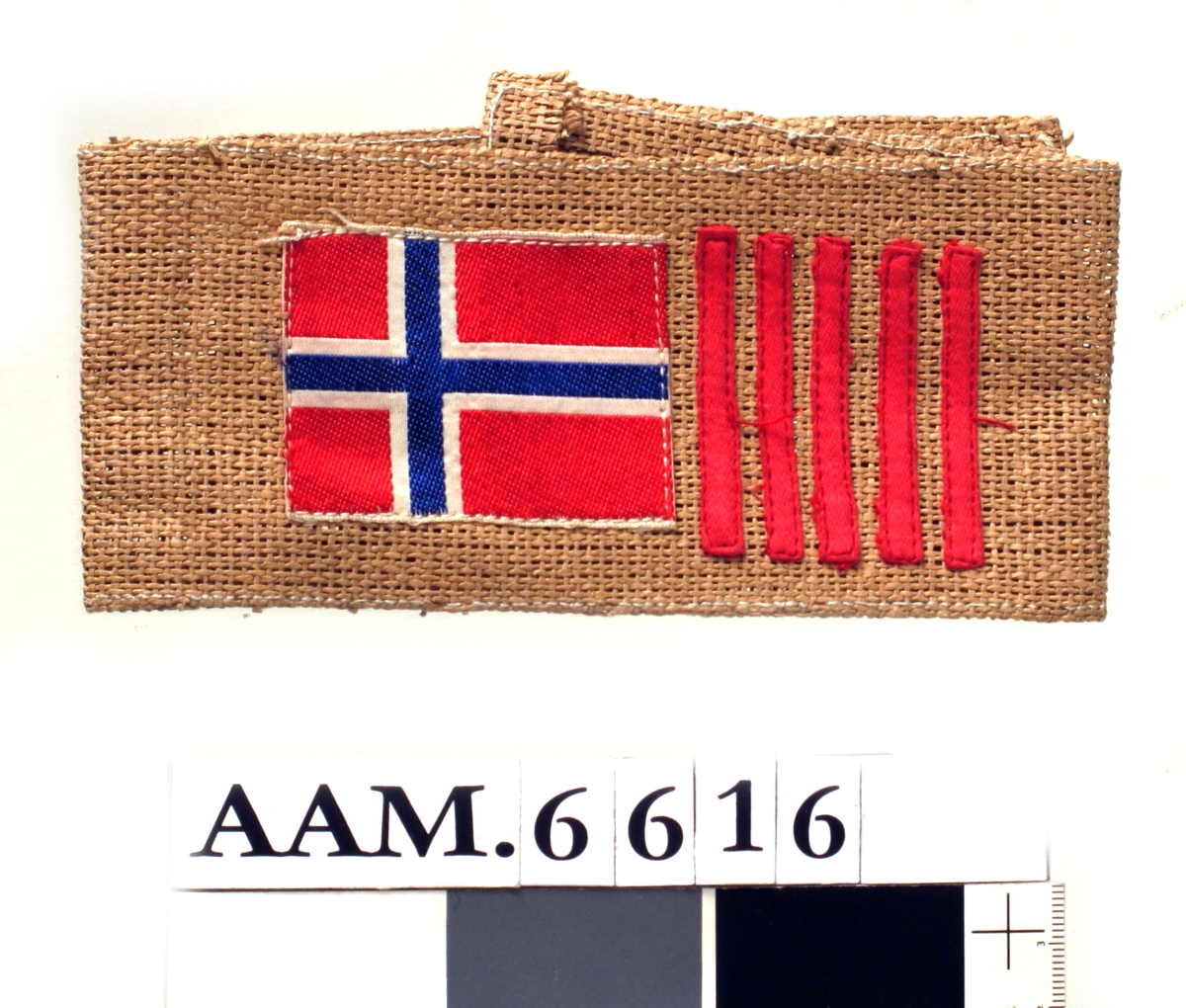 Bomullsstriper/ norsk flagg