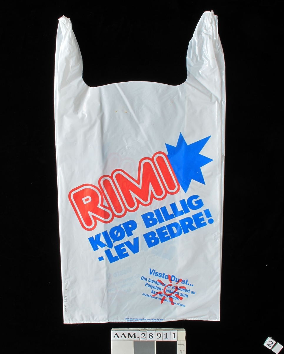 Rimi-kjedens logo i rødt og blått