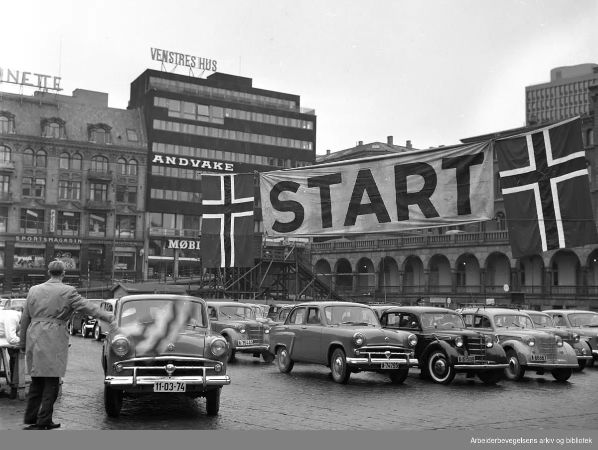Moskwich-løpet på Youngstorget, november 1958.
