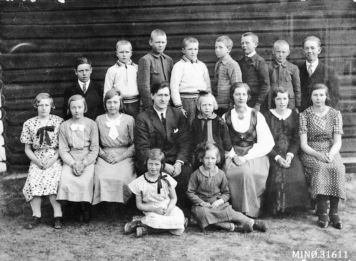 Gruppebilde. Ryeng skole 1934