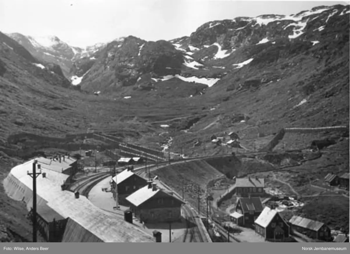 Myrdal stasjon : oversiktsbilde - Norsk Jernbanemuseum / DigitaltMuseum