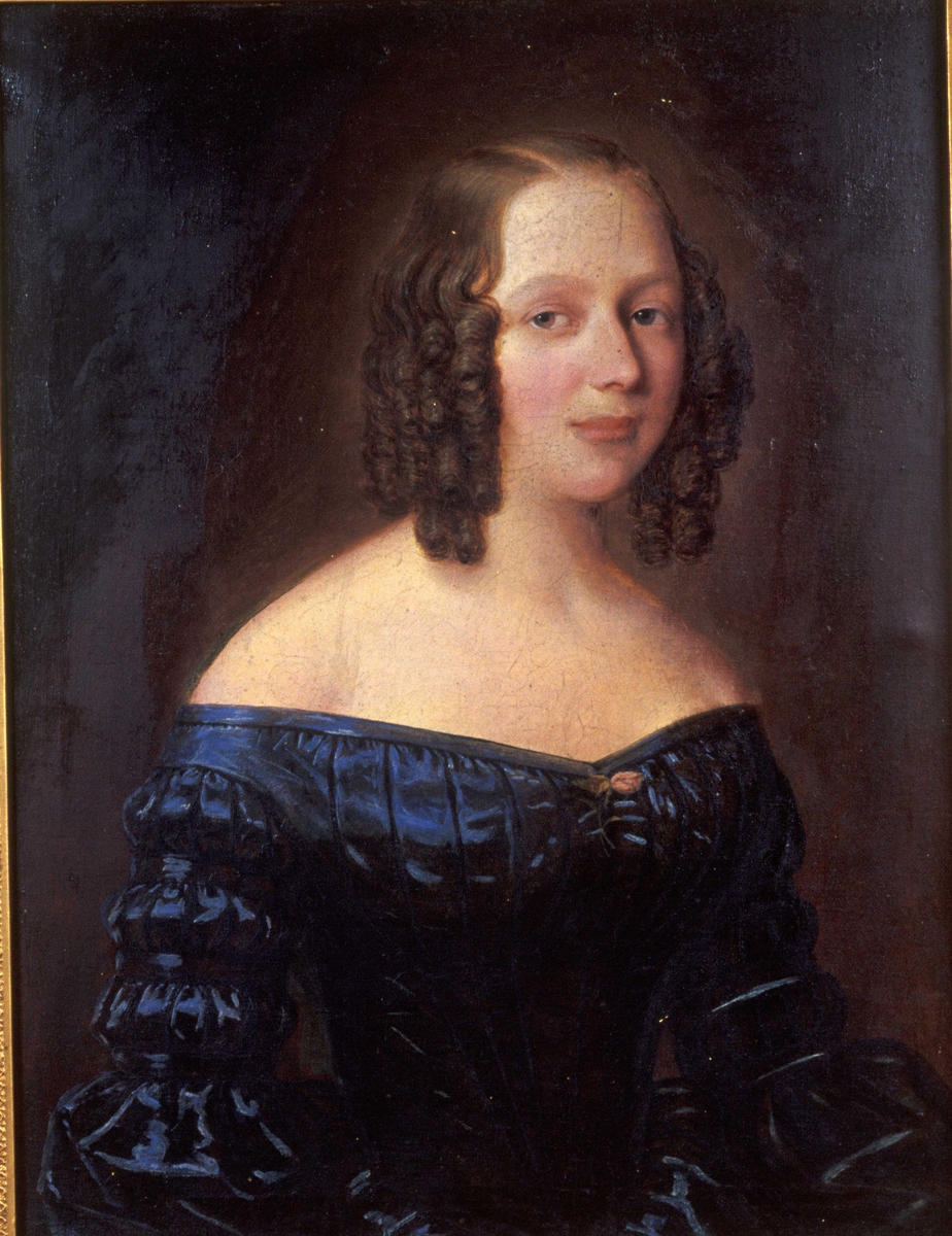 Brystportrett av Amalie Sofie Bekkevold (1819-1889), Henrik Wergelands hustru.