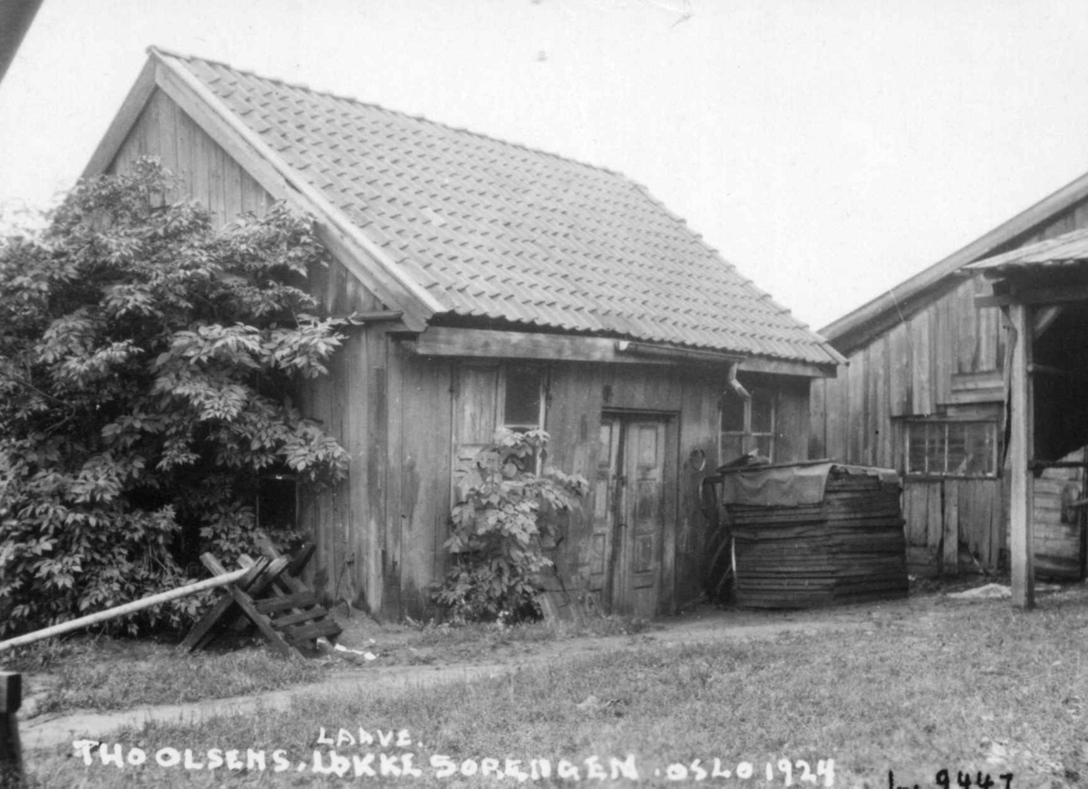 Sørenga, Oslo 1924. Thor Olsens låve.