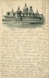 Postkort. Hilsen. Fotografisk motiv. Svart/hvitt. Fra Zarago