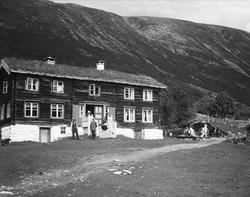 Stenbueng gård, Storlidalen, juli 1925.  Dordi Arentz sitter