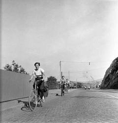 Syklister, Oslo 1956.