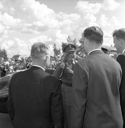 Ekeberg, Oslo, juni 1959, landbruksutstilling, Kongen kommer